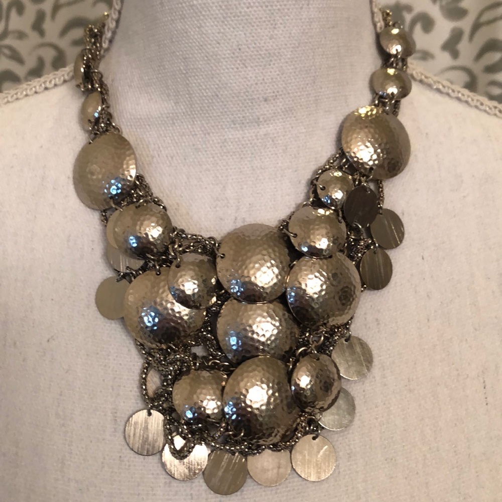 Silver Statement Necklace - image 1
